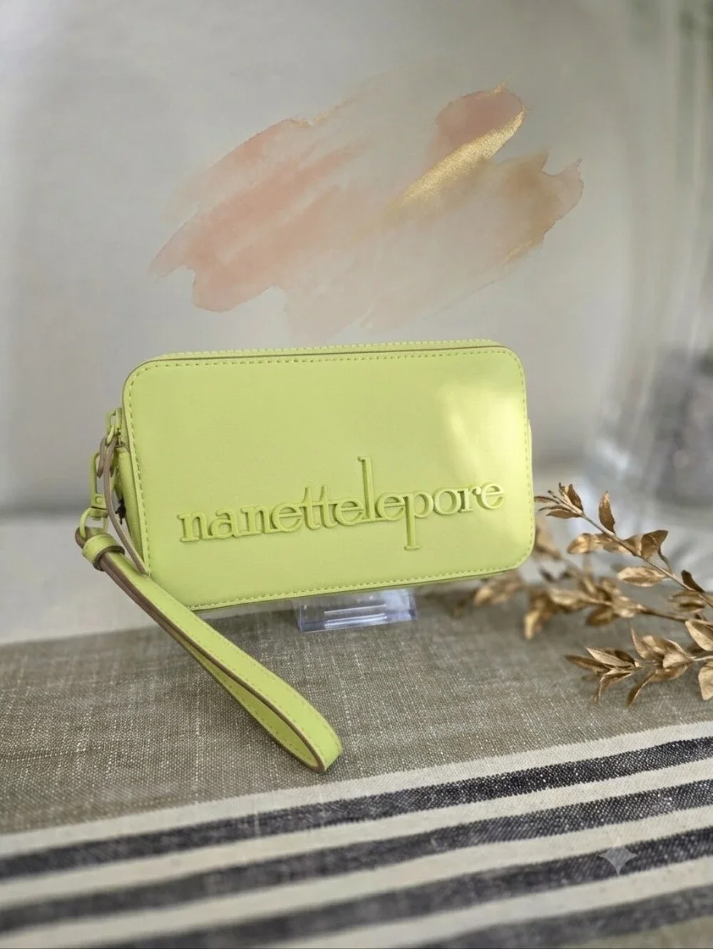 Nanette Lepore Lime Green Wristlet